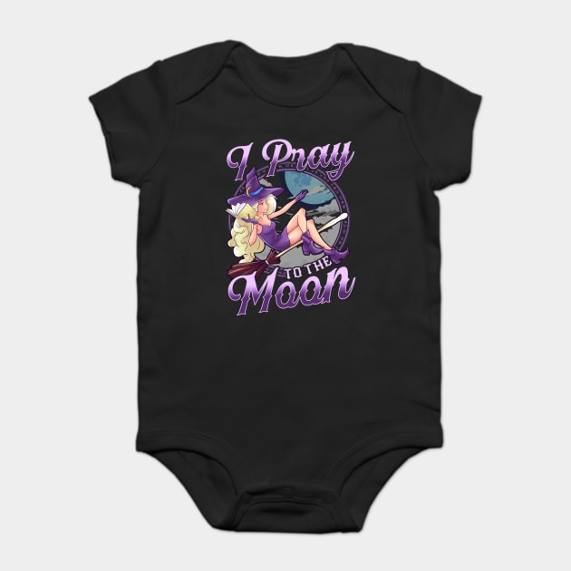 Halloween Witch I Pray To the Moon Anime Manga Vintage Baby Bodysuit by creative